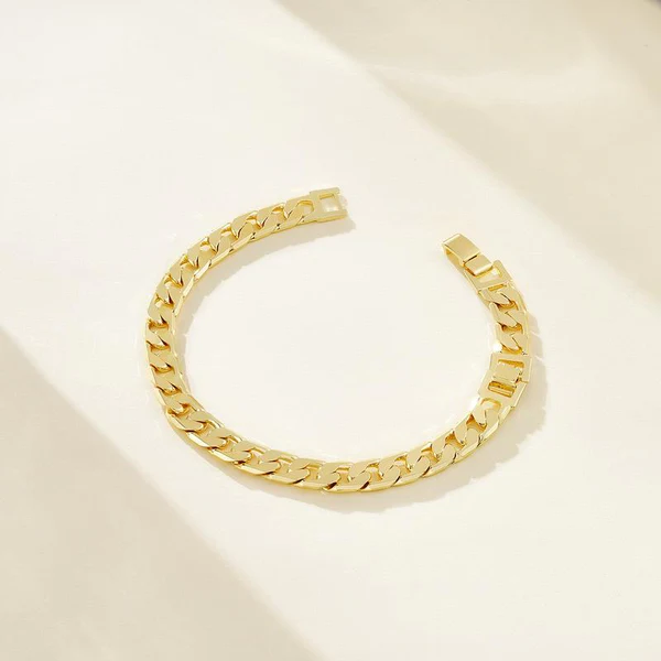 2pc 14k Chunky Link Bracelets