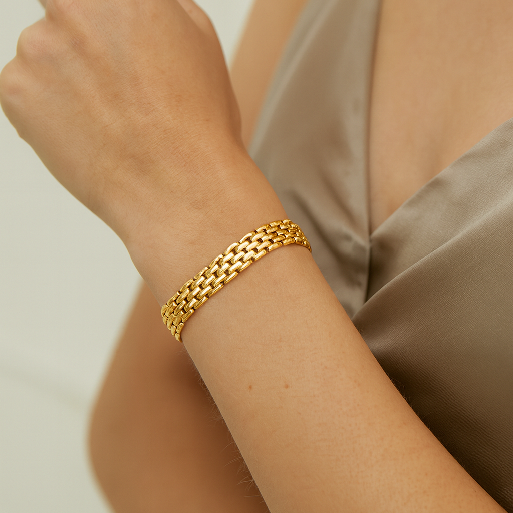 2pc 14k Chunky Link Bracelets