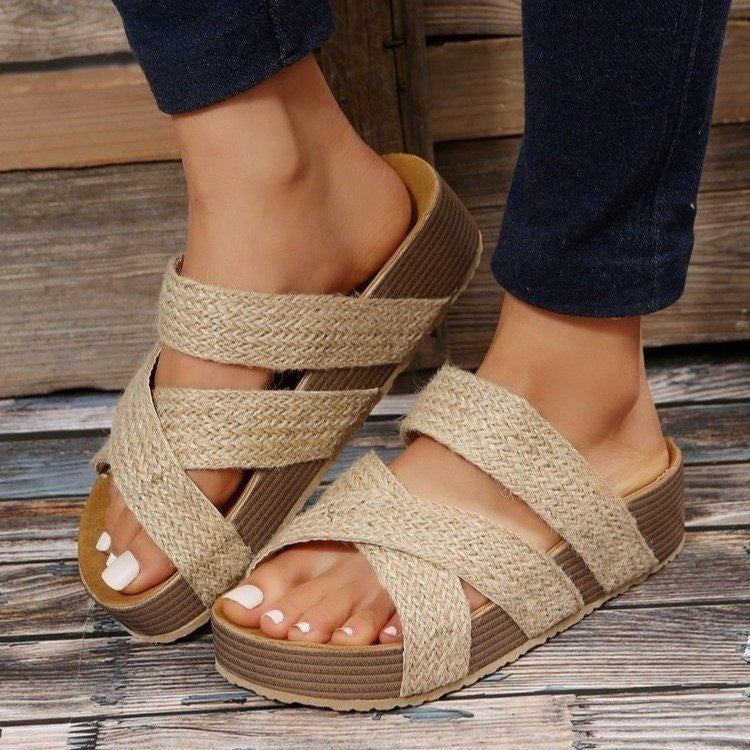 Kathy Cross-Strap Sandals