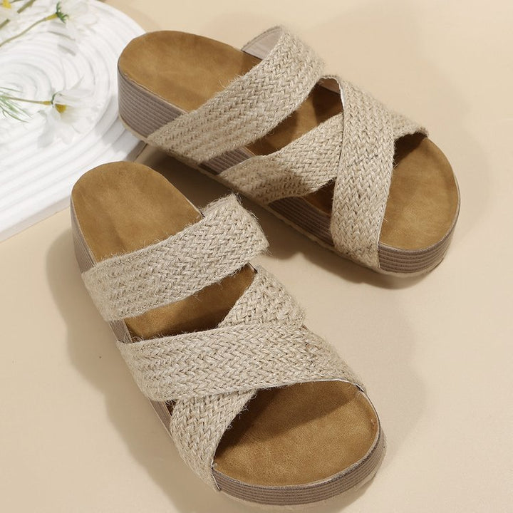 Kathy Cross-Strap Sandals